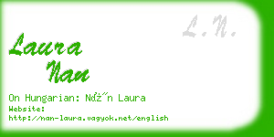 laura nan business card